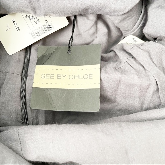 See by Chloe Heather Gray Wool Strapless Dress - Picture 9 of 11